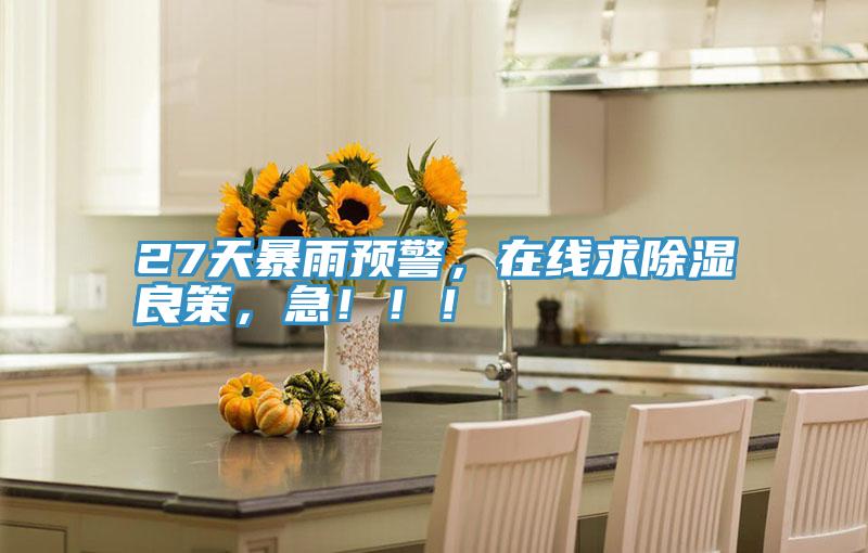 27天暴雨预警，在线求除湿良策，急！！！