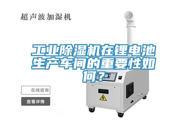 工业91免费网站在线观看在锂电池生产车间的重要性如何？