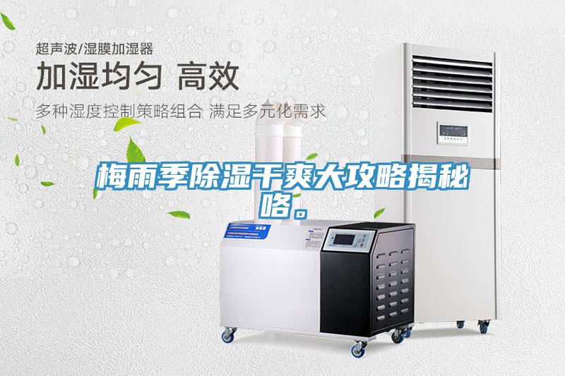 梅雨季除湿干爽大攻略揭秘咯。
