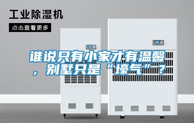 谁说只有小家才有温馨，别墅只是“壕气”？