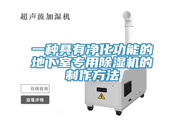 一种具有净化功能的地下室专用91免费网站在线观看的制作方法
