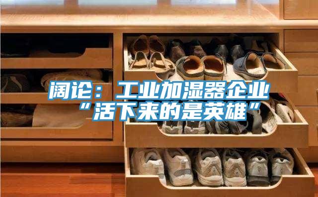 阔论：工业加湿器企业“活下来的是英雄”