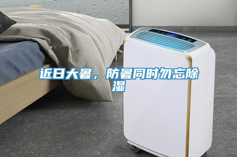 近日大暑，防暑同时勿忘除湿
