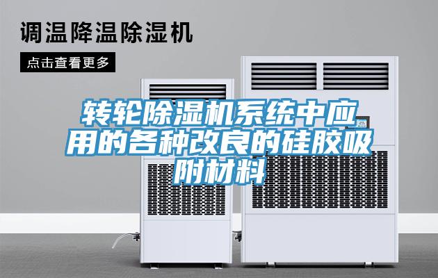 转轮91免费网站在线观看系统中应用的各种改良的硅胶吸附材料