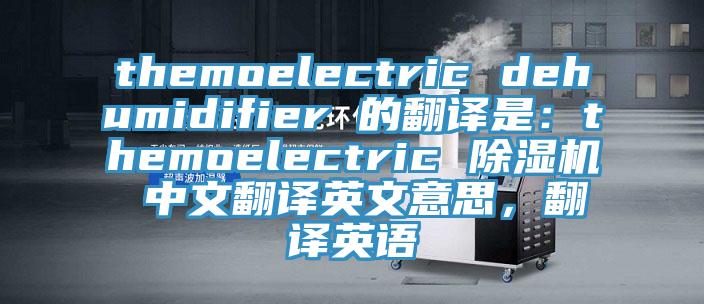 themoelectric dehumidifier 的翻译是：themoelectric 91免费网站在线观看 中文翻译英文意思，翻译英语