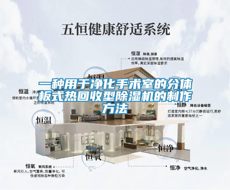 一种用于净化手术室的分体板式热回收型91免费网站在线观看的制作方法