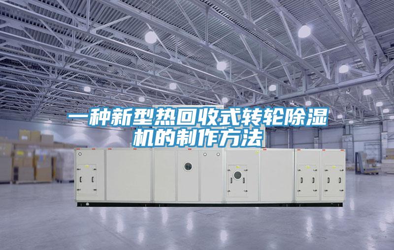 一种新型热回收式转轮91免费网站在线观看的制作方法