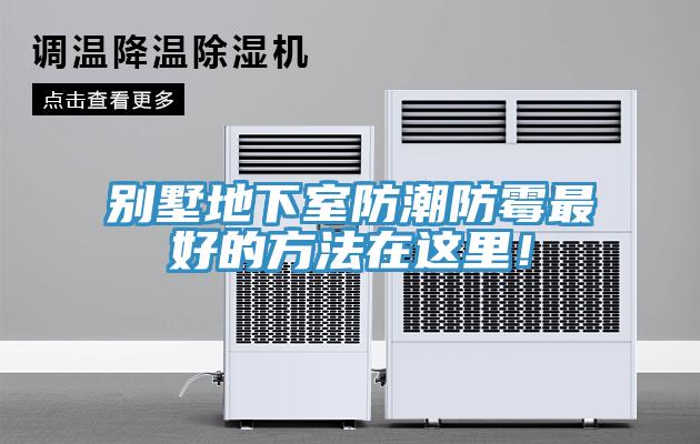 别墅地下室防潮防霉最好的方法在这里！