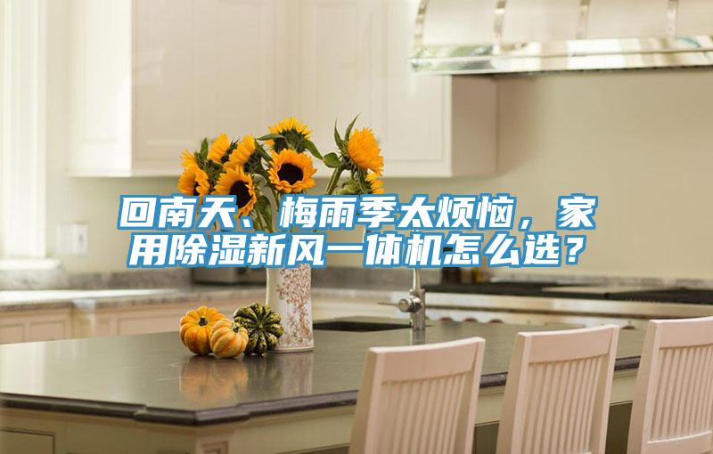 回南天、梅雨季太烦恼，家用除湿新风一体机怎么选？