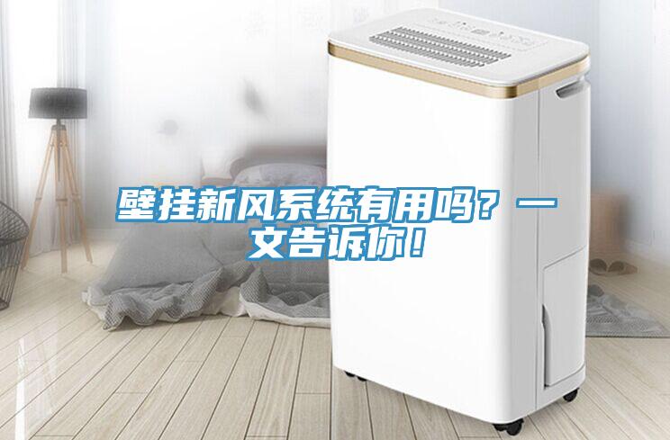 壁挂新风系统有用吗？一文告诉你！