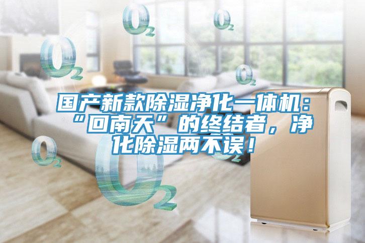 国产新款除湿净化一体机：“回南天”的终结者，净化除湿两不误！