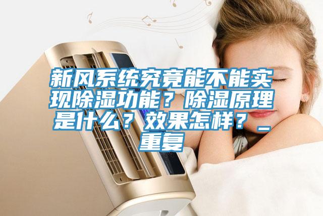 新风系统究竟能不能实现除湿功能？除湿原理是什么？效果怎样？_重复