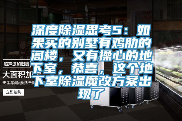 深度除湿思考5：如果买的别墅有鸡肋的阁楼，又有操心的地下室，恭喜，这个地下室除湿魔改方案出现了