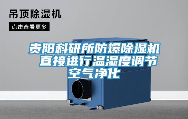 贵阳科研所防爆91免费网站在线观看 直接进行温湿度调节空气净化